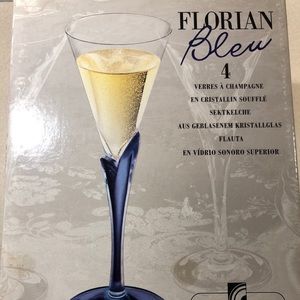 Crystal champagne glasses